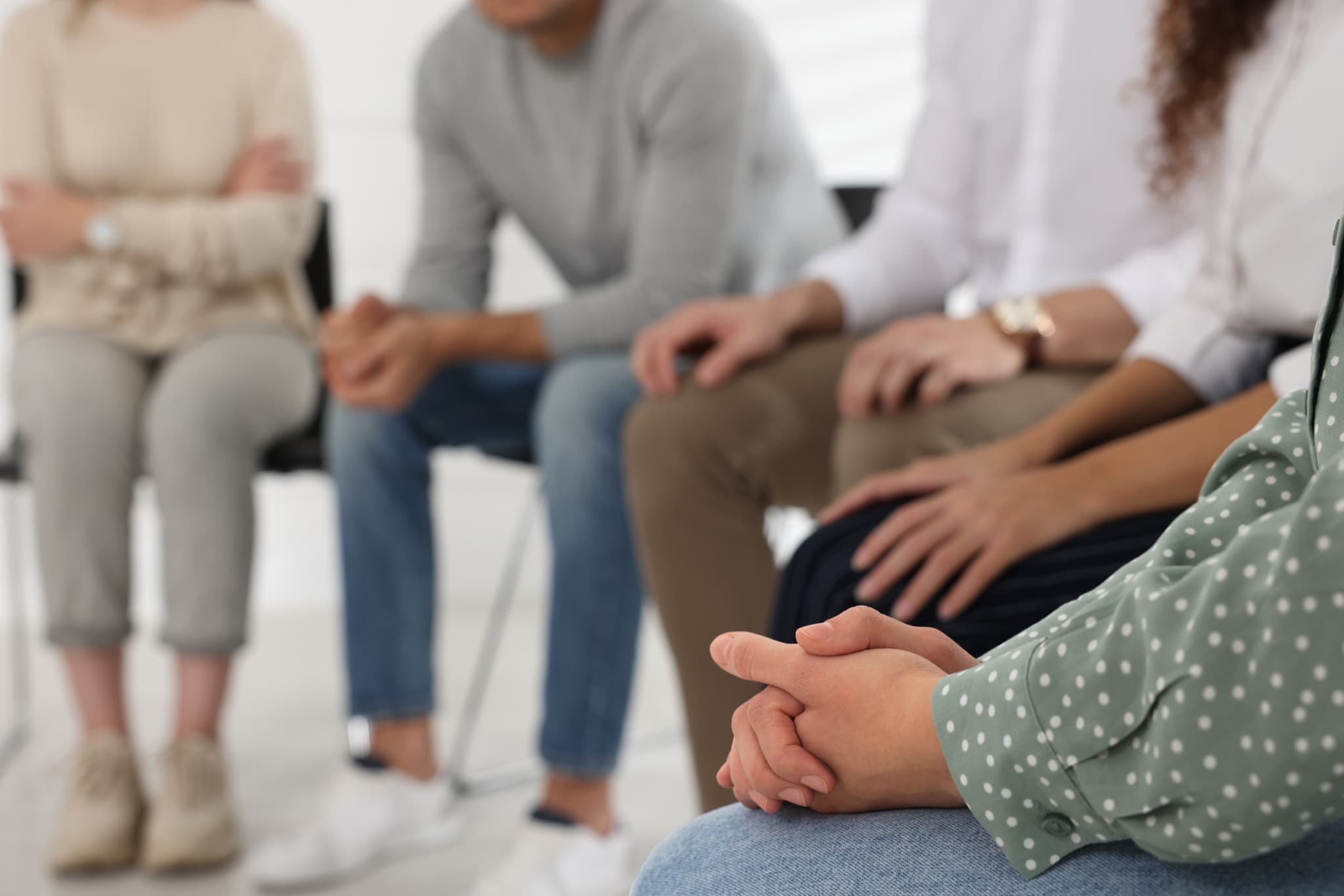 M25 Recovery support group members sharing and healing together in Franklin Indiana